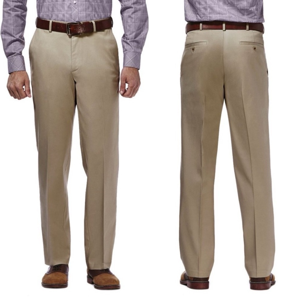 Haggar Clothing Men’s ‘Classic Fit Premium No Iron Khaki’ in Beige / Tan 38 X 29